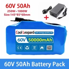 60V 16S2P 50Ah Li-ion Rechargeable Battery Pack 67.2V For Ebike Scooter With BMS