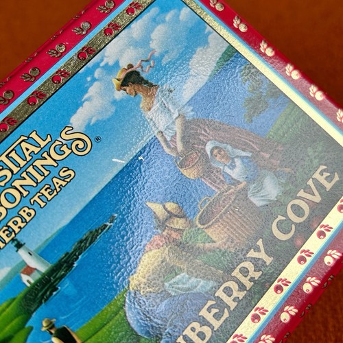 Vintage 1985 Celestial Seasonings Cranberry Cove Tee Dose Behälter 4,5”x4”x3” - Bild 4 von 12