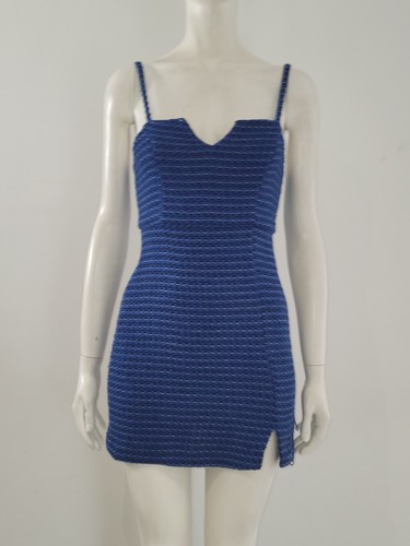Zara (XS) Blue Boucle Dress Suit UK 6 8 EU 34 36 Mini Dress Blazer Jacket Co-Ord - Picture 20 of 24