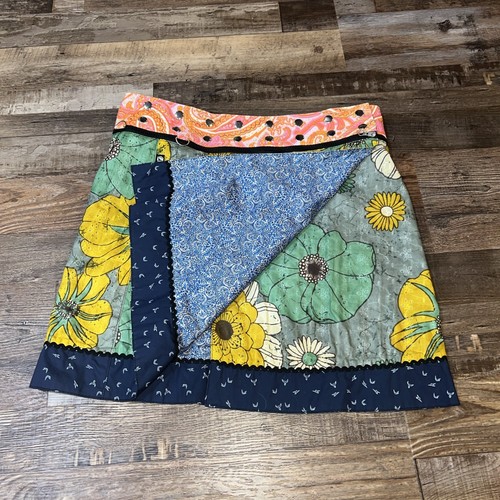 Gonna Zand Amsterdam reversibile stampa vibrante floreale paisley cerniera ottima - Foto 2 di 13