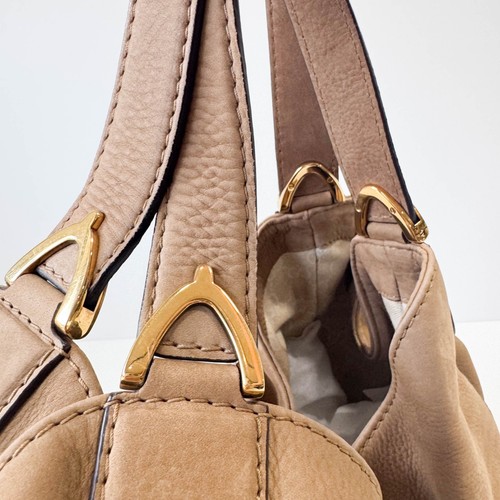GUCCI Stirrup Brown Nubuck Leather Shoulder Bag - Picture 8 of 16