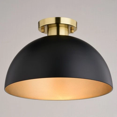 Vaxcel Lighting C0305 Devon 13"W Semi-Flush Ceiling Fixture - Black - Picture 5 of 12