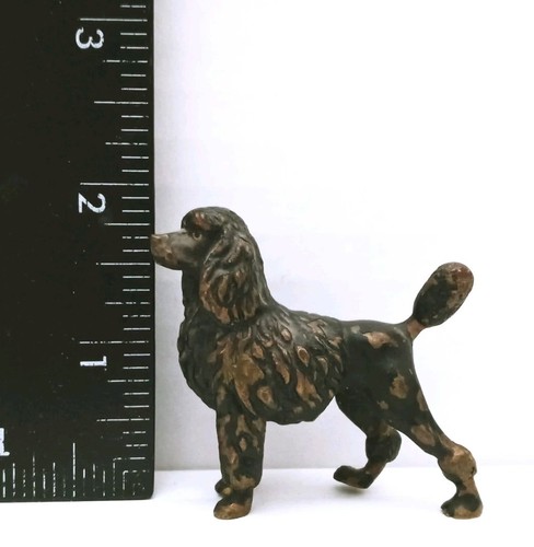 Antique Vienna Bronze Standing Poodle Franz Bergmann 2 Inches - Picture 13 of 14