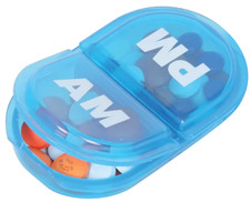 AM PM Twice-a Day Travel Pill Planner Organizer Lot of 2