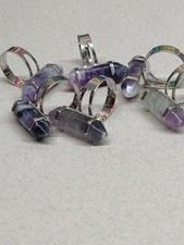 Amethyst Adjustable Silver Tone Ring