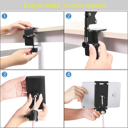 Tablet Stand for Bed,360 Degree Rotating Bed Tablet Mount Holder Stand with Alum - 第 8/12 張圖片