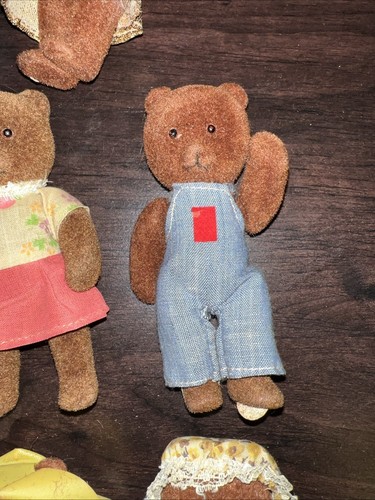 11x Vintage SHACKMAN Jointed Flocked Teddy BEAR Figures Lot Hong Kong 4.5" - Picture 8 of 21