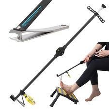 Foldable Extended Long Handle Toenail Clippers with Magnifier-4mm Wide Jaw
