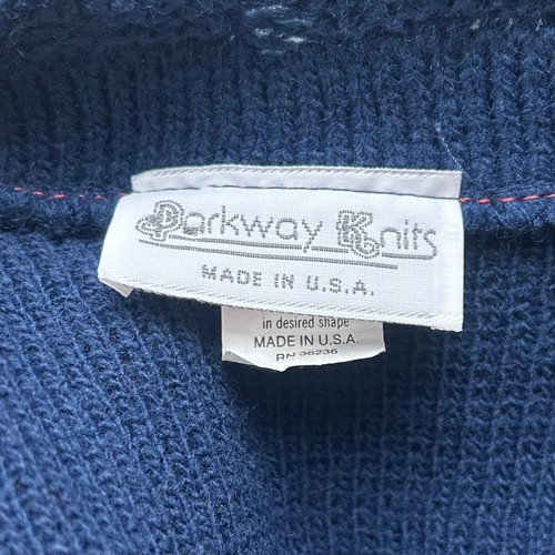 Vintage Parkway knits girls teddy bear bow cardigan plaid 80s 90s sweater 8 - Picture 12 of 13