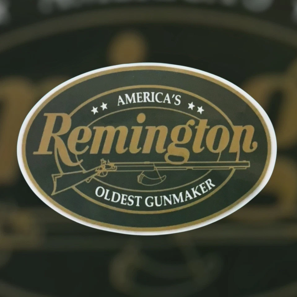 2 PACK - REMINGTON RIFLES AMERICAS OLDEST GUNMAKER DIECUT 6” OVAL STICKER LOT - Image 4 of 4