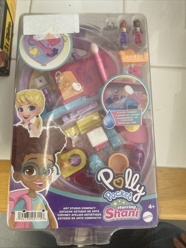 Polly Pocket Art Studio Compact Starring Shani 12 Pop n Swap Teile