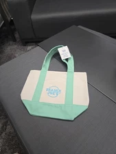 Trader Joe’s Mini Pastel Canvas Tote Bag Green Spring 2025 Limited NEW