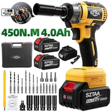 Cordless Impact Wrench 450Nm Power Tool, Lug Nut Removal, DIY Garage Tool​