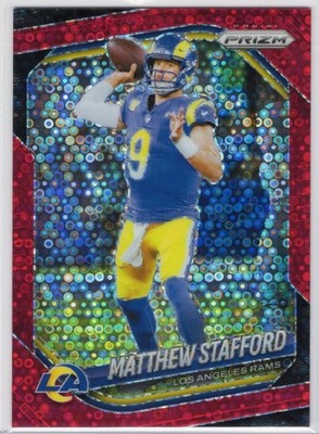 2025 Prizm Matthew Stafford Red Disco /99 Los Angeles Rams