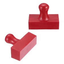 60x30mm Stamp Rubber Round Handle, 2 Pcs Rubber Stamp Mounts, Red