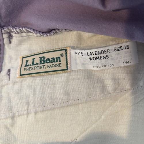 Vintage LL Bean Cotton Pleated Shorts Size 32.5” Waist- Freeport Maine Tag - Picture 4 of 8