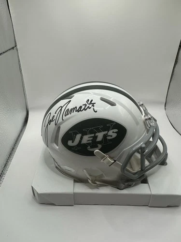 Joe Namath Signed New York Jets Mini Helmet | Autograph | HOF QB | COA