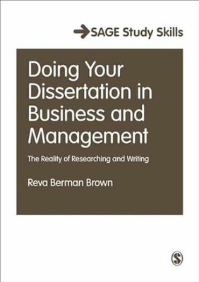 Doing Your Dissertation in - Paperback, by Brown Reva Berman - Very Good