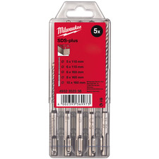 Milwaukee 4932352338 SDS+ M2 Drill Bit Set 5 Piece