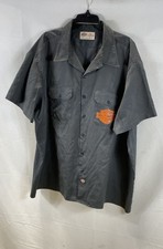 Vintage 90s Harley-Davidson Dickies Big Logo Work Shirt Button Up Sz 4XL