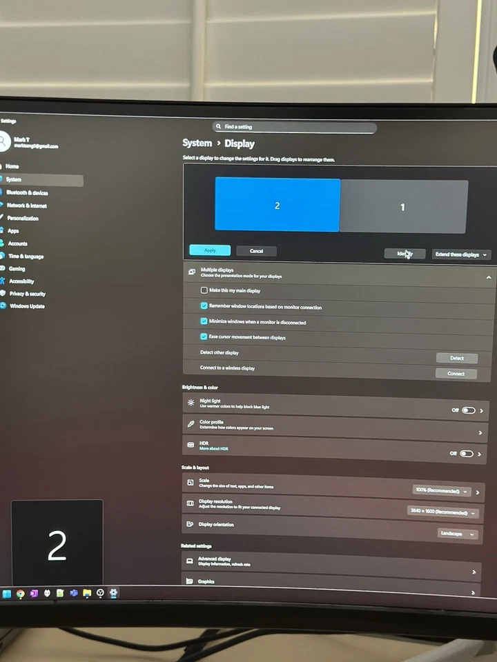 ACER 37.5" Curved XR Gaming Monitor - XR382CQK Ultrawide 3840x1600 - Image 3 of 4