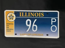 Illinois License Plate 96 PO Low number improving life