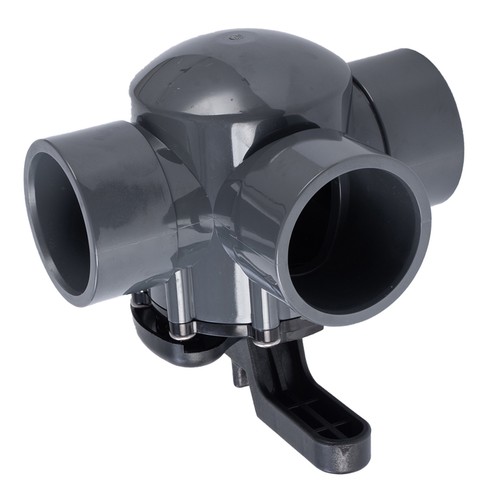 For Pentair 263028 Three Port Diverter Valve with 2" and 2-1/2” PVC Pipe - Grey - Picture 6 of 7