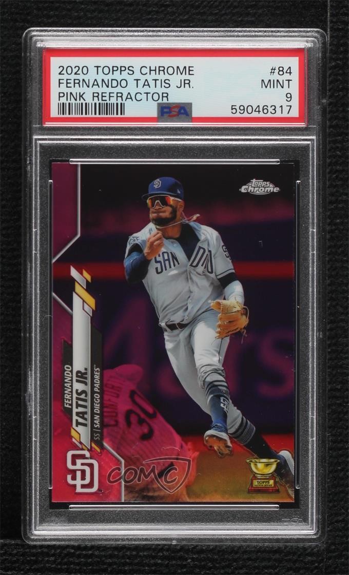 2020 Topps Chrome Pink Refractor Fernando Tatis Jr #84 PSA 9 MINT 04tk