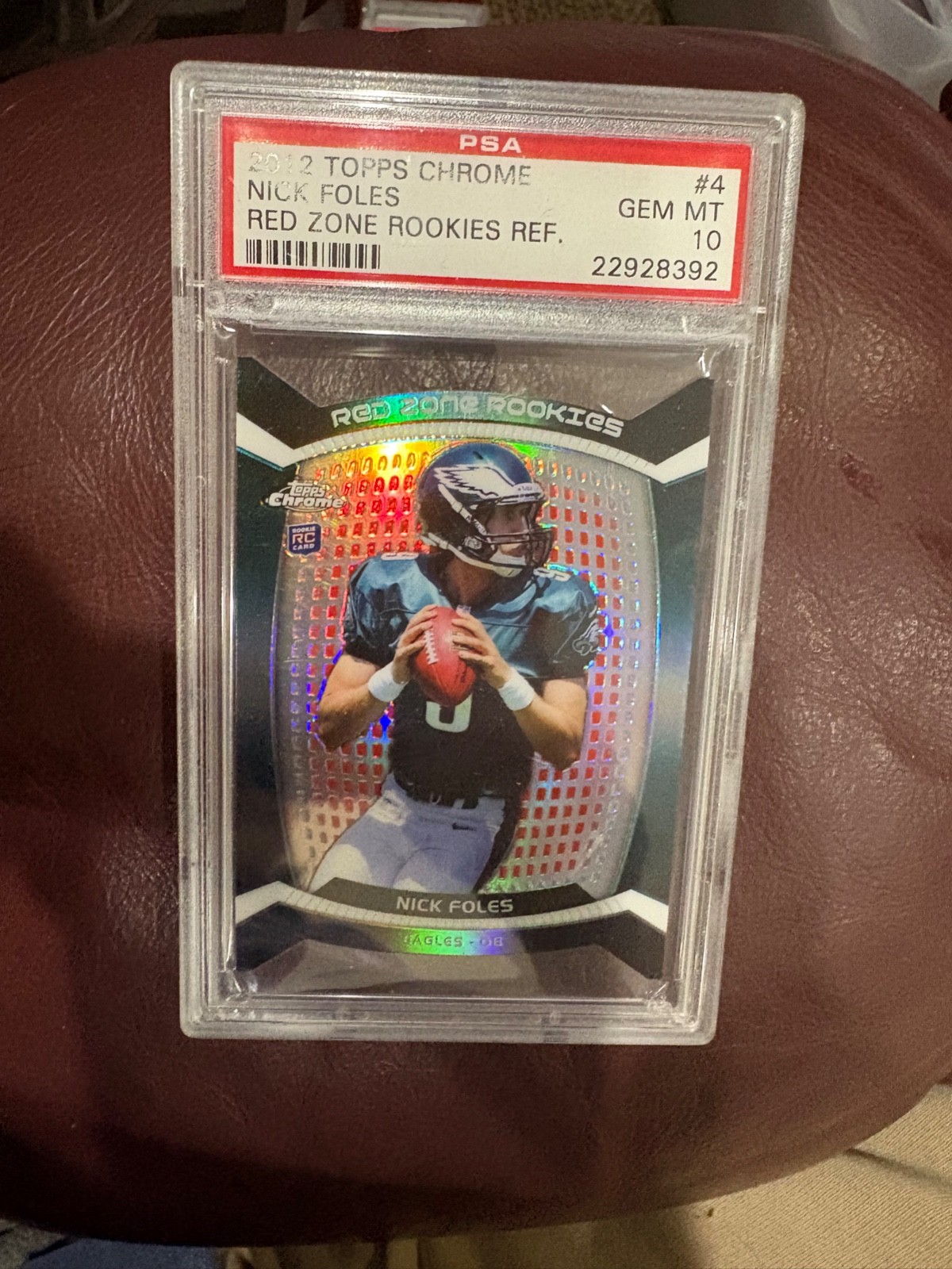 Nick Foles Topps Chrome Red Zone Rookies Refractor #4 Base