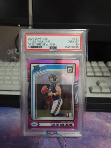 2024 Panini Donruss Caleb Williams Optic Preview-Pink Prizm RC #327  🔥PSA 10🔥