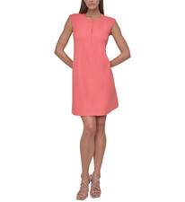 DKNY Women's Jewel-Neck Sleeveless Shift Dress MSRP $139