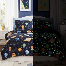 Twin Kids Comforter Set - 5 Pieces Twin Bedding Sets for Boys, Glow in The Da...