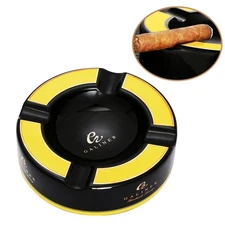 White Portable Ceramic Cigar Ashtray Outdoor Cigar Holder 4 Cigars Stand Gift