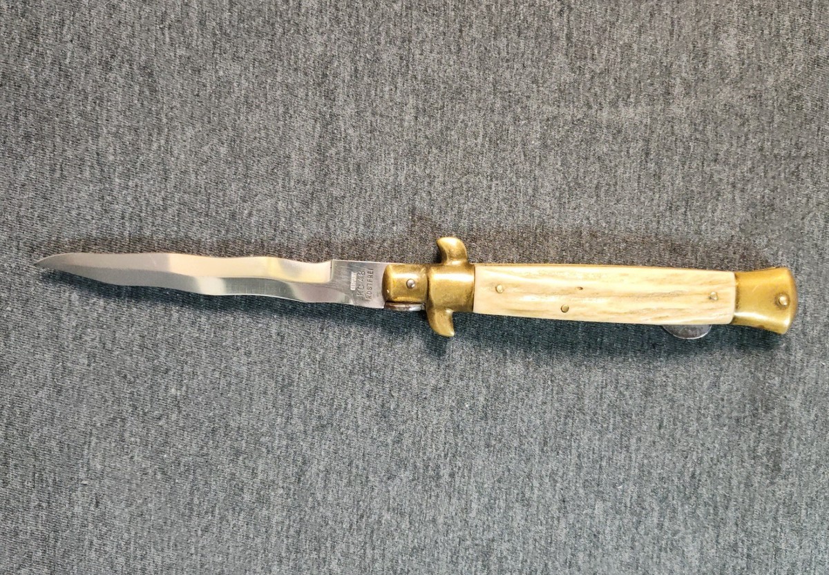 Kissing Crane KC 48 Kriss Blade Lockback Knife Stag Handle 