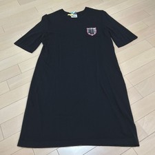 CHANEL Knit Dress Size 40 Black Stretch One Piece Elegant Authentic SR1933
