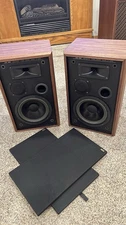 VINTAGE MTX AAL 830 3-Way Bookshelf SPEAKERS-NEW European Walnut Veneer 100 Watt