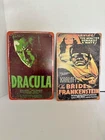 Vintage Horror Movie Tin Signs- Dracula & Frankenstein (SET of 2 ) - 8x12