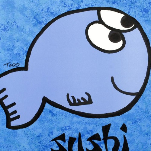 Sushi LIMITED EDITION Lithograph by Todd Goldman, Numbered & Hand Signed w/COA - Picture 2 of 2