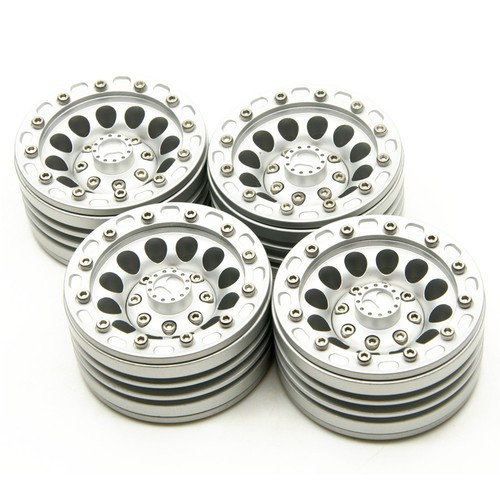 4Pcs 1.9 inch Alloy Beadlock Wheel Rims for AXIAL SCX10 4WD D90 CC01 1/10 RC - Picture 8 of 18