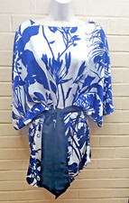 Zara Women's Floral White Short Sleeve Kimono Dress Size Small