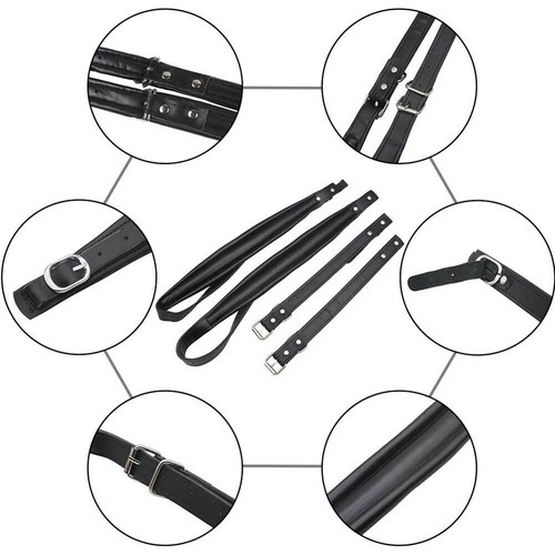 1 Pair PU Leather Adjustable Length Shoulder Arm Straps For Accordion Black WYD - Picture 16 of 17