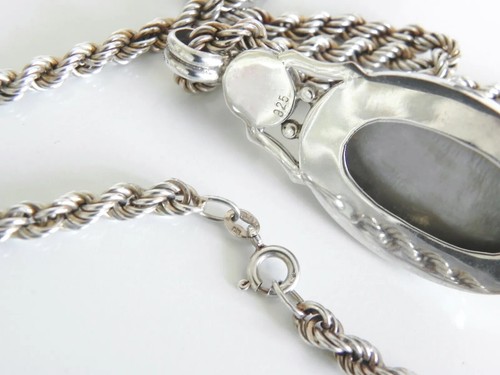 ✨AWESOME✨ 40g sterling silver 925 fully HM rope chain multi gemstone necklace - 第 11/11 張圖片