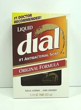 1995~Liquid Dial Antibacterial Soap 7.5 Fl Oz Original Box Advertising Prop NOS