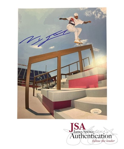 Nyjah Huston Signed 2020 Tokyo Olympic Skateboarding 8x10 Photo ~ JSA COA