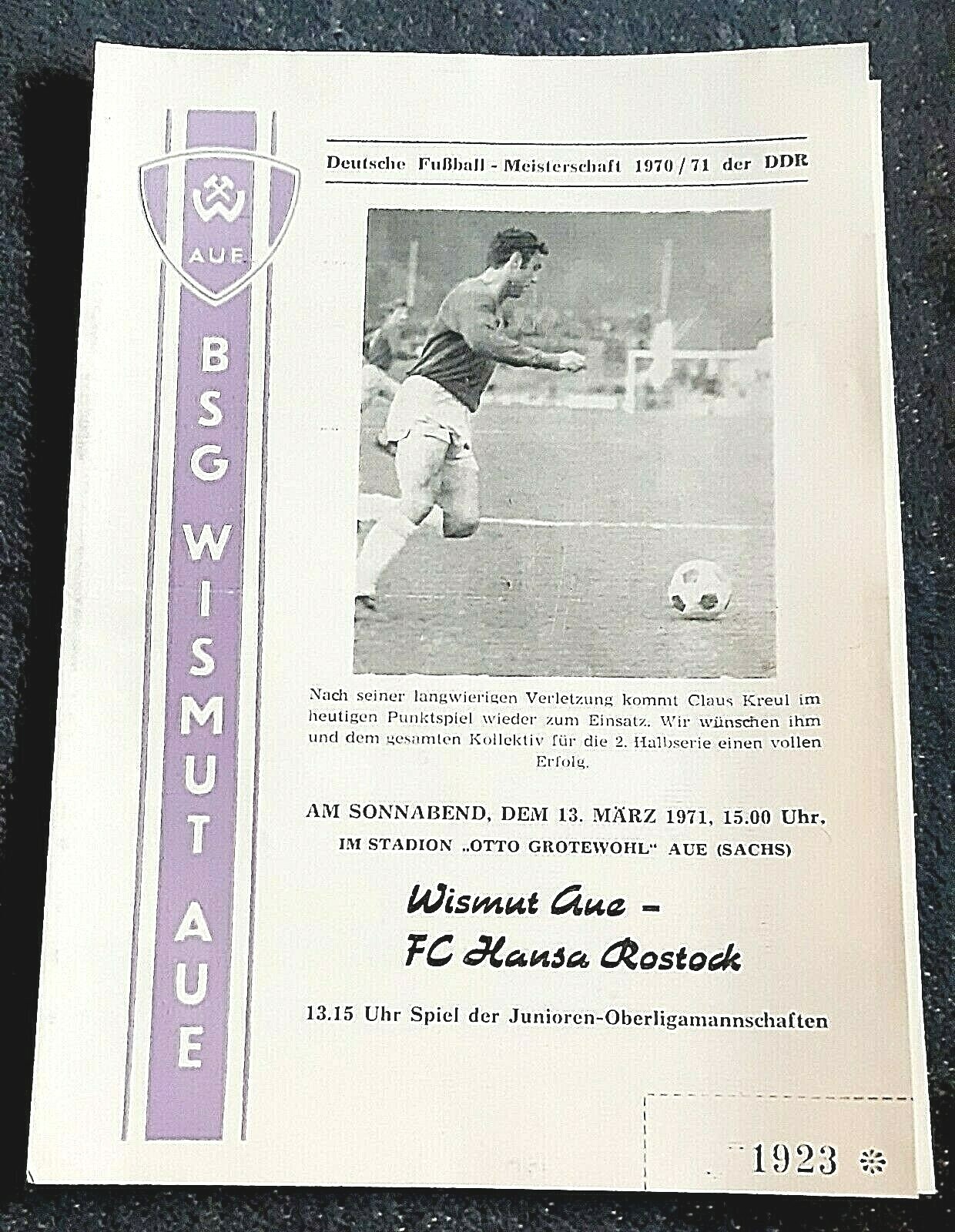 Programm 65/66 Vorwärts Berlin FC Hansa Rostock Frankfurt/O DDR Oberliga FCV FCH | eBay