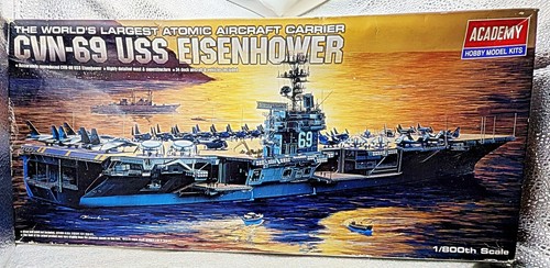 1/800 SCALE ACADEMY CVN-69 USS EISENHOWER AIRCRAFT CARRIER PLASTIC MODEL KIT