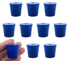 10PK 4 ASTM Neoprene Stoppers, 1 Hole - Eisco Labs