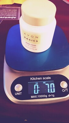 AVON BASICS DEEP CLEAN COLD CREAM LIGHTLY USE  NOS TOTAL WEIGH WITH JAR 7.00 OZ