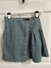 Vintage white stag plaid mini skirt size girls 16