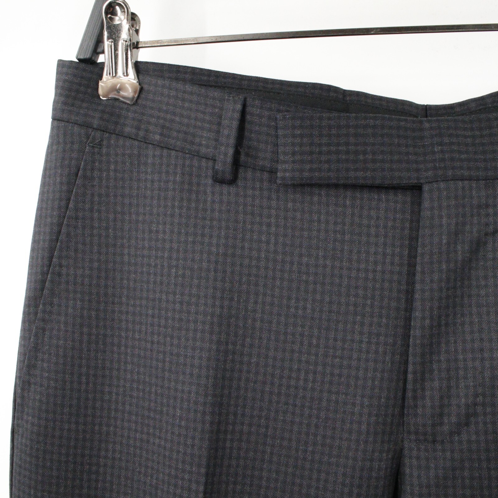 Z Zegna Pants Mens 32 L36 unhemmed Wool Slim Straight houndstooth Ermenegildo